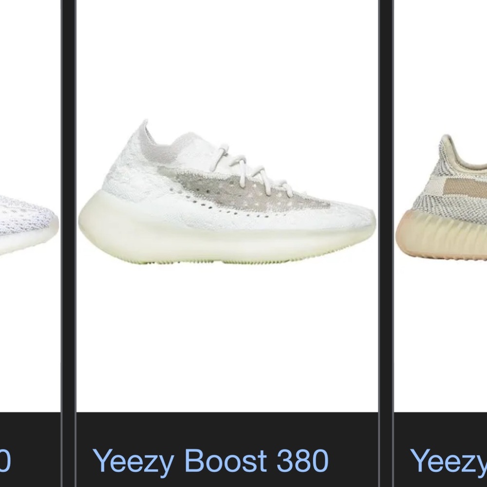 Yeezy Boost 380 in White and Cream